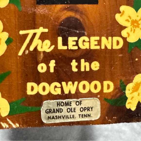 Vintage Legend of the Dogwood Wall Plaque Cross Floral Christian Decor - Picture 4 of 6